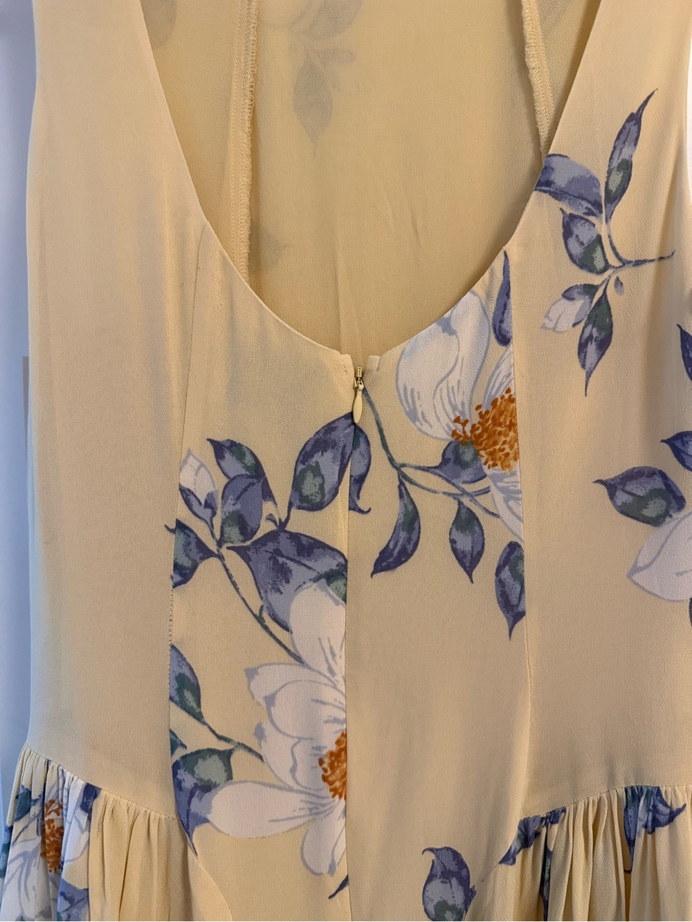 Reformation Anelis Floral Midi Dress Butter Yellow NWT Size 4 - Picture 5 of 9
